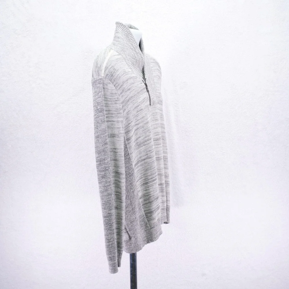 I.N.C. International Concepts -Large- Heather Gray Sweater Mock Neck Cotton Knit